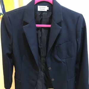 Thrifted navy blazer
